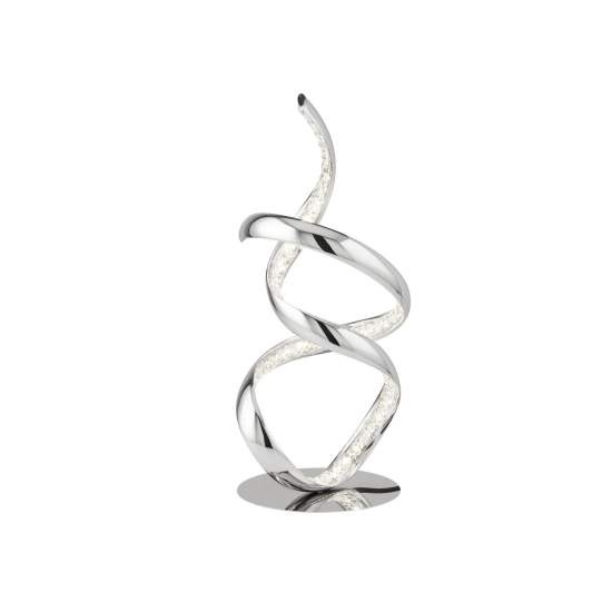 Lampada Da Scrivania Volterelli Acciaio Cromo Vetro Trasparente Led 14,34W 4000K EU9218CC