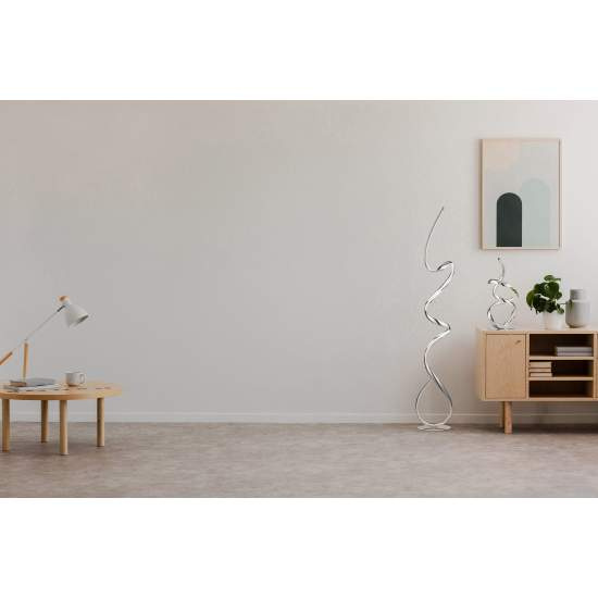 Lampada Da Scrivania Volterelli Acciaio Cromo Vetro Trasparente Led 14,34W 4000K EU9218CC