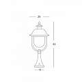 Paletto Da Cancello Contemporaneo Rustica Alluminio E Metallo Ruggine 1 Luce E27 137/14