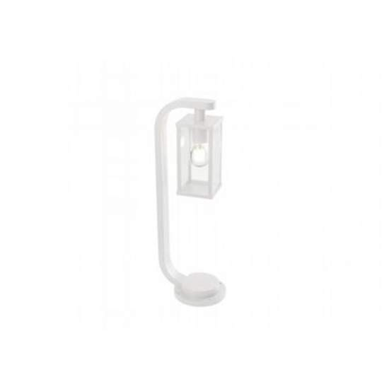 Paletto Da Esterno Contemporaneo Aurea Alluminio E Vetro Bianco 1 Luce E27 178/02
