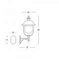 Applique In Alto Esterno Contemp. Rustica Alluminio E Metallo Ruggine 1 Luce E27 193/14