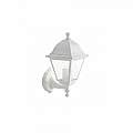 Applique In Alto Piccola Esterno Nano Alluminio E Vetro Bianco 1 Luce E27 201/02