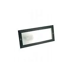 Segnapasso A Incasso Esterno Moderno Walking Alluminio E Vetro Nero 1 Luce E27