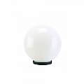 Testa-Palo 1 Luce Globo In Termoplastco Sfera Ø 25 Cm Nero - Opale 293/06