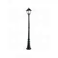 Palo Da Esterno Contemporaneo H212Cm Quadrata Alluminio E Vetro Nero 1 Luce E27 332/06