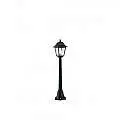 Palo Da Esterno Contemporaneo H114Cm Quadrata Alluminio E Vetro Nero 1 Luce E27 340/06