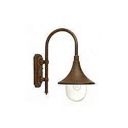 Applique Da Esterno Lampara Alluminio E Termoplastica Ruggine 1 Luce E27