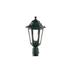 Testa Palo Da Esterno Contemporaneo Esagonale Alluminio E Vetro Nero 1 Luce E27