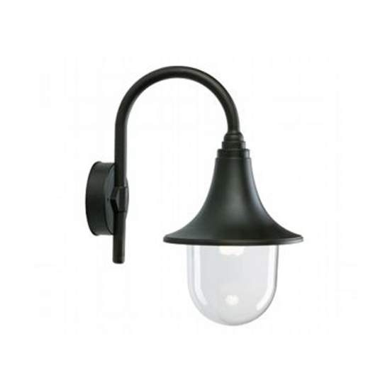 Applique Da Esterno Contemporanea Zoe Termoplastica E Nero 1 Luce E27 447/06