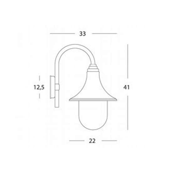 Applique Da Esterno Contemporanea Zoe Termoplastica E Nero 1 Luce E27 447/06