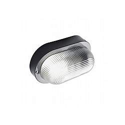 Plafoniera Da Esterno Contemp. Echo Ovale Termoplastica E Vetro Nero 1 Luce E27 Plafoniera Da Esterno Contemp. Echo Ovale Termoplastica E Vetro Nero 1 Luce E27