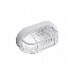 Plafoniera Esterno Con Gabbia Echo Ovale Termoplastica E Vetro Bianco 1 Luce E27 Plafoniera Esterno Con Gabbia Echo Ovale Termoplastica E Vetro Bianco 1 Luce E27
