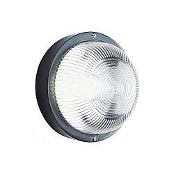 Plafoniera Da Esterno Contemp. Echo Tonda Termoplastica E Vetro Nero 1 Luce E27 Plafoniera Da Esterno Contemp. Echo Tonda Termoplastica E Vetro Nero 1 Luce E27