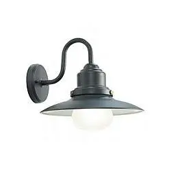 Applique Da Esterno Contemporanea Fisher Alluminio E Vetro Grigio 1 Luce E27