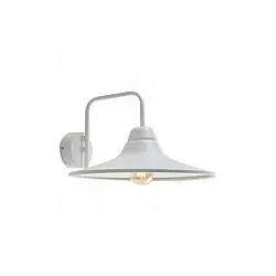 Applique Da Esterno Contemporanea Monet Metallo E Porcellana Bianco 1 Luce E27