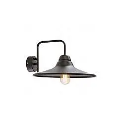 Applique Da Esterno Contemporanea Monet Metallo E Porcellana Nero 1 Luce E27