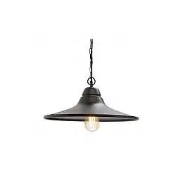 Sospensione Da Esterno Contemporanea Monet Metallo E Porcellana Nero 1 Luce E27