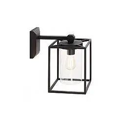 Applique Esterno Contemporanea Domus Alluminio E Termoplastica Nero 1 Luce E27