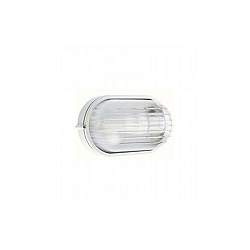 Applique Esterno Piccola Industriale Ovale Alluminio E Vetro Bianco 1 Luce E27 Applique Esterno Piccola Industriale Ovale Alluminio E Vetro Bianco 1 Luce E27