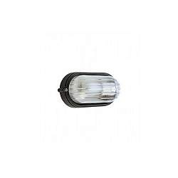 Applique Esterno Piccola Industriale Ovale Alluminio E Vetro Nero 1 Luce E27 Applique Esterno Piccola Industriale Ovale Alluminio E Vetro Nero 1 Luce E27