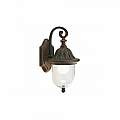 Applique Da Esterno Contemporanea Rain Alluminio E Vetro Ruggine 1 Luce E27 775/11