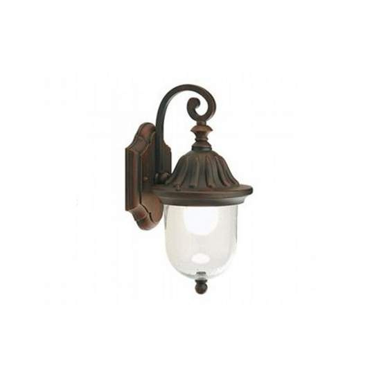 Applique Da Esterno Contemporanea Rain Alluminio E Vetro Ruggine 1 Luce E27 775/11