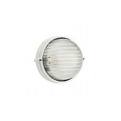 Applique Esterno Piccola Industriale Tonda Alluminio E Vetro Bianco 1 Luce E27 Applique Esterno Piccola Industriale Tonda Alluminio E Vetro Bianco 1 Luce E27