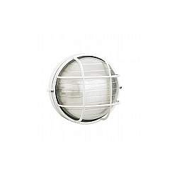 Applique Piccola Gabbia Industriale Tonda Alluminio E Vetro Bianco 1 Luce E27 Applique Piccola Gabbia Industriale Tonda Alluminio E Vetro Bianco 1 Luce E27