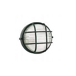 Applique Piccola Gabbia Industriale Tonda Alluminio E Vetro Nero 1 Luce E27 Applique Piccola Gabbia Industriale Tonda Alluminio E Vetro Nero 1 Luce E27