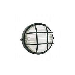 Applique Grande Gabbia Industriale Tonda Alluminio E Vetro Nero 1 Luce E27 Applique Grande Gabbia Industriale Tonda Alluminio E Vetro Nero 1 Luce E27