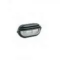 Applique Con Gabbia Piccola Palpebra Ovale Alluminio E Vetro Nero 1 Luce E27 787/06