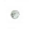 Applique Piccola Esterno Palpebra Tonda Alluminio E Vetro Bianco 1 Luce E27 789/02