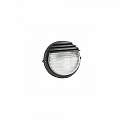 Applique Piccola Esterno Palpebra Tonda Alluminio E Vetro Nero 1 Luce E27 789/06