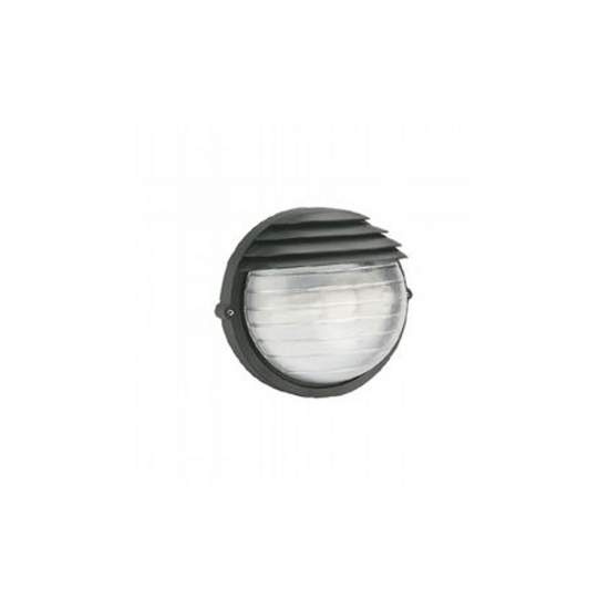 Applique Piccola Esterno Palpebra Tonda Alluminio E Vetro Nero 1 Luce E27 789/06