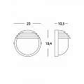 Applique Piccola Esterno Palpebra Tonda Alluminio E Vetro Nero 1 Luce E27 789/06