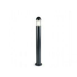 Palo Da Esterno Moderno H100Cm Torch Alluminio E Vetro Grigio 1 Luce E27 Palo Da Esterno Moderno H100Cm Torch Alluminio E Vetro Grigio 1 Luce E27