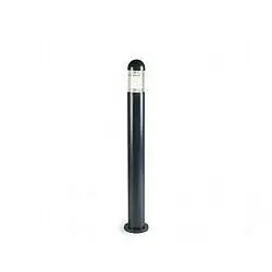 Palo Da Esterno Moderno H100Cm Torch Alluminio E Vetro Grigio 1 Luce E27