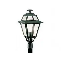 Testa Palo Da Esterno Contemporaneo Elegance Alluminio E Vetro Grigio 1 Luce E27