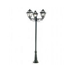 Palo Da Esterno Contemporaneo 250Cm Elegance Alluminio E Vetro Grigio 3 Luci E27 Palo Da Esterno Contemporaneo 250Cm Elegance Alluminio E Vetro Grigio 3 Luci E27