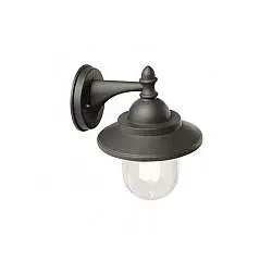Applique Da Esterno Contemp. Rondo' Alluminio E Termoplastica Grigio 1 Luce E27