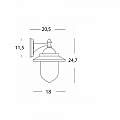 Applique Da Esterno Contemp. Rondo' Alluminio E Termoplastica Grigio 1 Luce E27 888/16