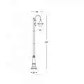 Palo Da Esterno H230Cm Lampara Alluminio E Termoplastica Ruggine 1 Luce E27 895/11