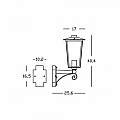 Applique Lato Alto Contemporanea Ribot Alluminio Ruggine 1 Luce E27 940/11