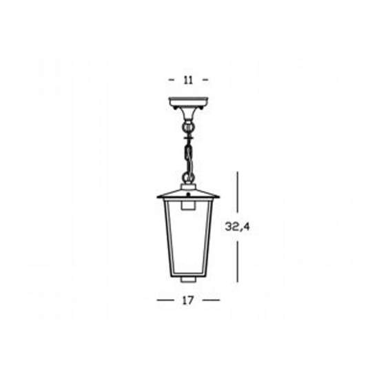 Sospensione Contemporanea Ribot Alluminio Ruggine 1 Luce E27 942/11