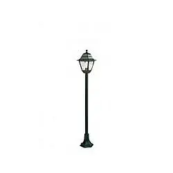 Palo Da Esterno Contemporaneo Old Alluminio E Vetro Nero 1 Luce E27