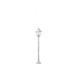 Palo Da Esterno Contemporaneo Old Alluminio E Vetro Bianco 1 Luce E27
