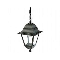 Sospensione Da Esterno Contemporanea Old Alluminio E Vetro Nero 1 Luce E27