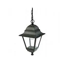 Sospensione Da Esterno Contemporanea Old Alluminio E Vetro Nero 1 Luce E27