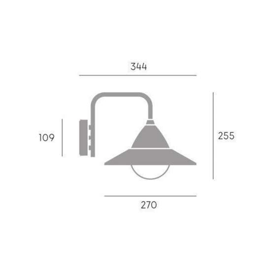 Applique Lato Basso Contemporanea Yukon Alluminio Metallo Grafite 20W Led Cct3 97782/16