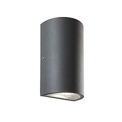 Applique Biemissione Contemporanea Trump Alluminio Grafite 6+6W Led 3000K Applique Biemissione Contemporanea Trump Alluminio Grafite 6+6W Led 3000K